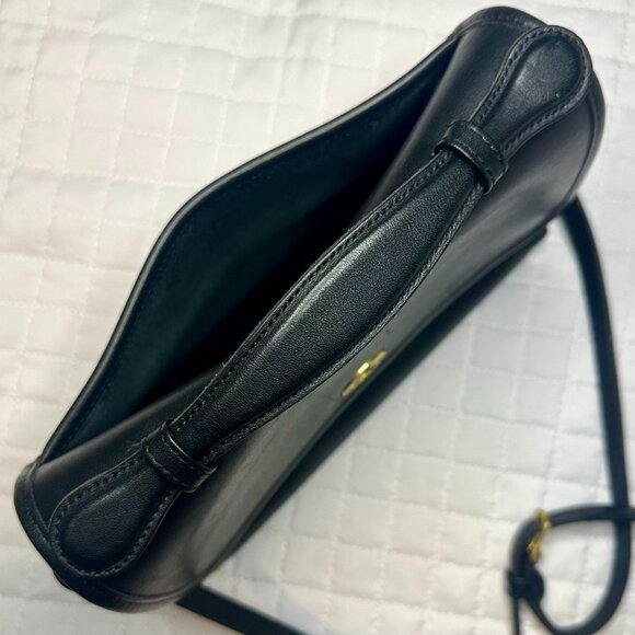 Coach Vintage 1998 Court Bag Black Gold HUNGARY 9870 Hang Tag Crossbody Strap - Picture 11 of 15